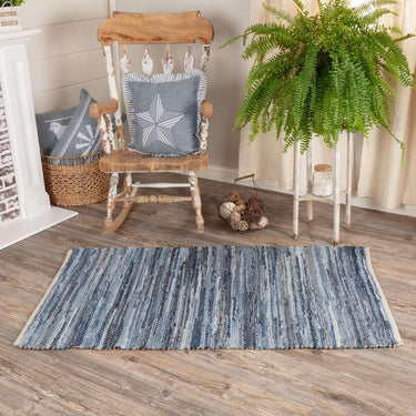 Denim & Hemp Chindi/Rag Rug Rect 3'x5' VHC Brands - The Fox Decor